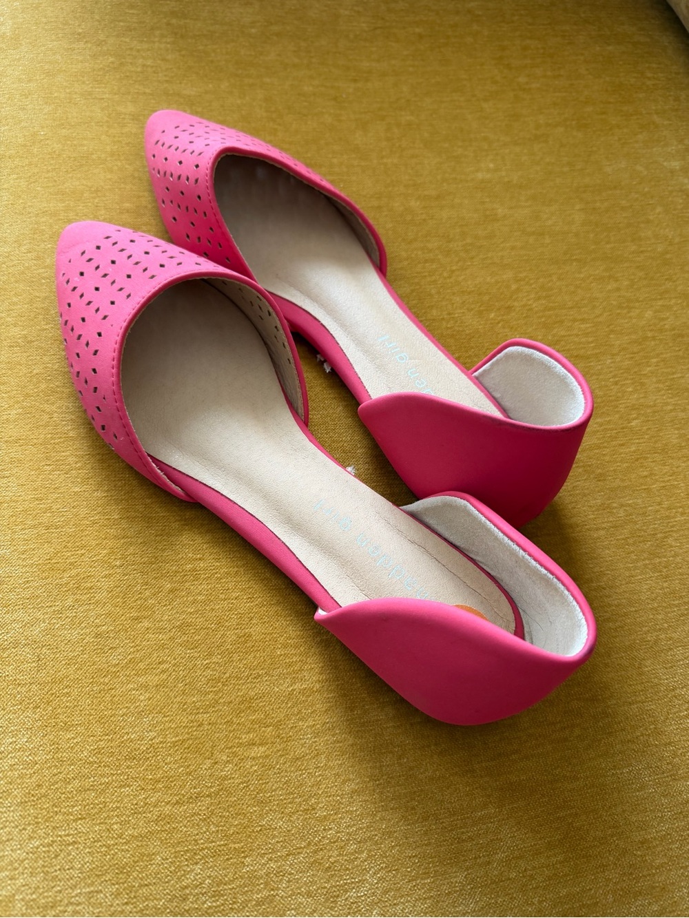 Steve Madden Pink/Red Flats, Size 11